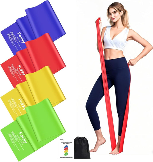 Ensemble de Bandes de Résistance Élastiques 2M - 4 Niveaux de Résistance pour Musculation et Fitness